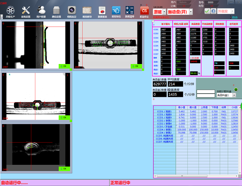 CCD視覺檢測設(shè)備-墊片檢測案例